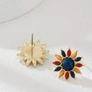 Flower Design Stud Earrings Image 2