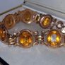 Vintage K&L 14ct Gold & Amber Bracelet Image 3