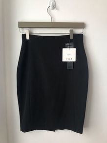 Vila High Waisted black skirt size small New