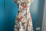 Floral midi tea dress. Size 8