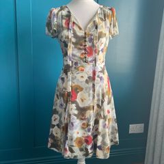 Floral midi tea dress. Size 8