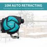 10m Garden Hose Reel Wall Mounted Auto Rewind with 7 Patterns Spray Nozzle, Includes Wall Fixings Image 7