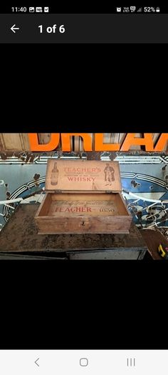 Vintage Teacher's Whiskey Box