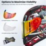 ILM Full Face Motorcycle Helmet with 2 Visors Pinlock-Compatible Clear and Tinted-Street Bike Motocross Casco ECE Model Z501 Image 2