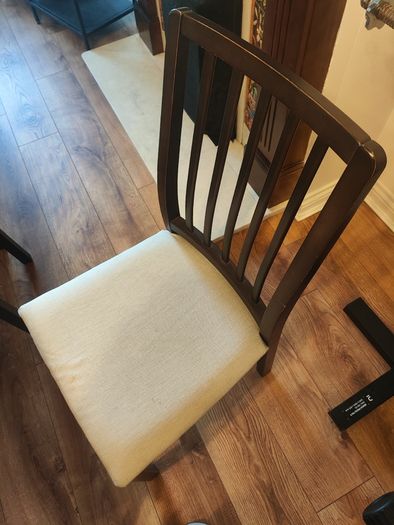 IKEA ekedalen Extendable Dining Table (Black-Brown) & 4 Padded Chairs