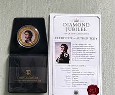 2 x Queen Elizabeth II Diamond Jubilee Collectible Coin