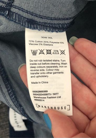 Warehouse ultra skinny cut jeans