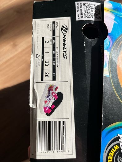 Heelys the original heeled shoe size UK 1, EUR 33