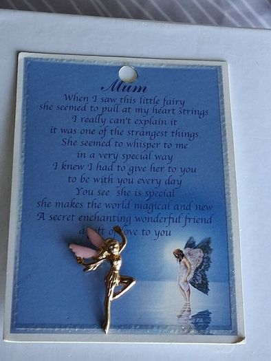Mum - Tender Loving Guradian Angel Pin Brooch