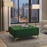 Chester Lux Coffee Table / Long Footstoll in Beige Velvet with Gold Legs 120x60cm Image 8