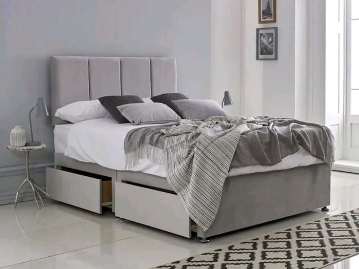 Divan Double & King Size Bed Frame With Mattress
