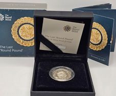Royal Mint 2016 Silver Proof The Last Round Pound Coin in Original Holder with COA