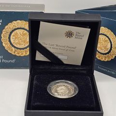 Royal Mint 2016 Silver Proof The Last Round Pound Coin in Original Holder with COA
