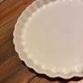 IKEA White Ceramic Fluted Pie Baking Dish Image 3