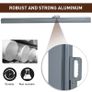 Retractable Folding Side Awning Screen Fence Patio Garden Outdoor Privacy Divider with Steel Pole 300 L x 160 H cm Grey Image 3