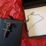 Sterling silver/cubic zirconia cross necklace Image 6