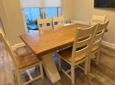 Tablet & six chairs