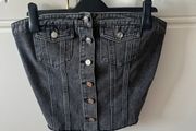 ladies cropped denim top new