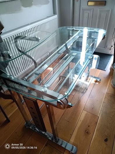 glass computer table