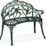 Garden Bench for 2 People Rose Design Cast Aluminium Image 5