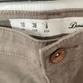 Khaki green womens denim shorts Image 2