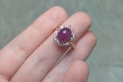 ruby ring s925 adjustable