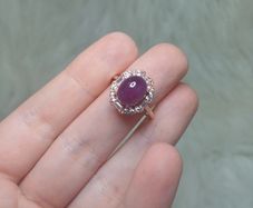 ruby ring s925 adjustable