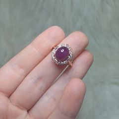 ruby ring s925 adjustable