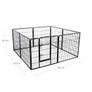 Puppy Playpen and Ground Anchors  Puppy Run 8 Pieces | Dog Playpen Foldable with Door | Tool-Free Assembly | Pet Playpen Dogs Weatherproof Image 3