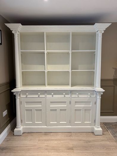 Solid Wood Antique Dresser/ Cabinet/ Bookshelves in Farrow and Ball