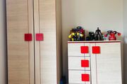 Kids Bedroom Furniture Wardrobe and Chest of Drawer Set Boy Bedroom Furniture Boys Room