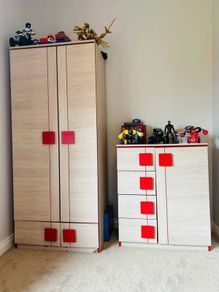 Kids Bedroom Furniture Wardrobe and Chest of Drawer Set Boy Bedroom Furniture Boys Room
