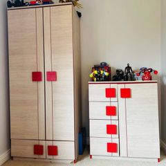 Kids Bedroom Furniture Wardrobe and Chest of Drawer Set Boy Bedroom Furniture Boys Room