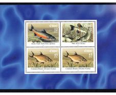 2001 Ireland Freshwater Fish Commemorative Stamps Booklet Pane Mint Never Hinge (MNH). Hibernian HP126