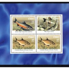2001 Ireland Freshwater Fish Commemorative Stamps Booklet Pane Mint Never Hinge (MNH). Hibernian HP126