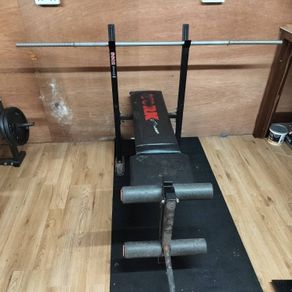 Gym bench with bar