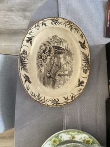 Antique Platter Oval Ridgeway Piece