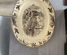 Antique Platter Oval Ridgeway Piece