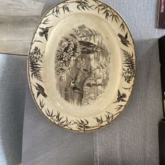 Antique Platter Oval Ridgeway Piece