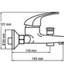 Piccolo Single Lever Mixertap For Bath Chrome Image 2