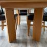 Oak extendable dining table + chairs Image 9
