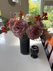 Louis Mulcahy Tenmoku Range Wine Cooler/ Large Vase / Utensils Holder plus free  tea light holder / wax melt