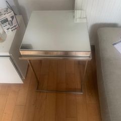 mirror top side table