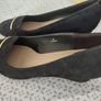 Brand New M&S Black Wedge Suede Shoes Image 2