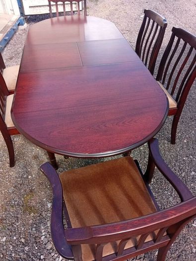 Antique Table And Chairs Extendable