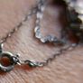Vintage Sterling Silver 925 Leaf Drop Fine Silver Pendant and Necklace 1,7g L-8,5" Image 5