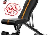 NEW SALE | Foldable Adjustable Weight Bench | 90 Degree, Incline, Decline, Flat | Pre Assembled | Weights Set Compatible | Home Gym Benches | Full Body Workout Exercise