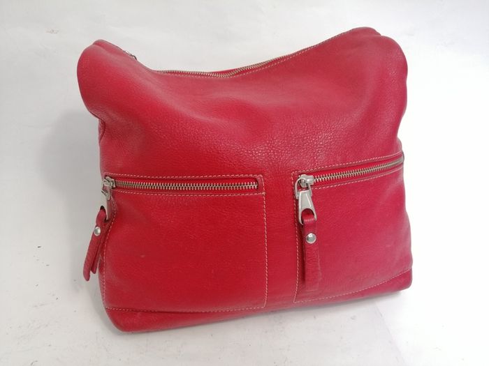 Beautiful Red Leather Backpack