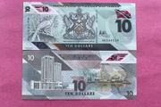 Trinidad &amp; Tobago  10 Dollars   2020 Selected.  ( Uncirculated )pick  62 Polymer / Plastic