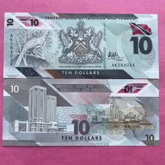 Trinidad & Tobago  10 Dollars   2020 Selected.  ( Uncirculated )pick  62 Polymer / Plastic